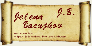 Jelena Bačujkov vizit kartica